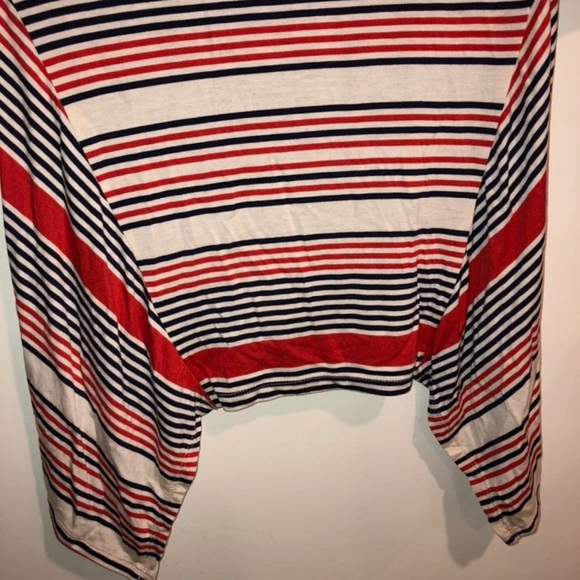 Macy’s Women’s Long Sleeve Striped Blouse - Picture 4 of 7